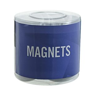 J.Burrows Round Magnets White 50 Pack