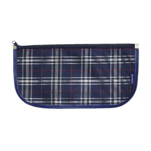 Studymate Medium Pencil Case Blue Tartan