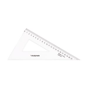 Studymate 26cm 60 Degrees Set Square White