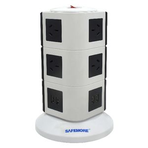 Safemore 10 Outlet Powerboard with 4 USB Ports