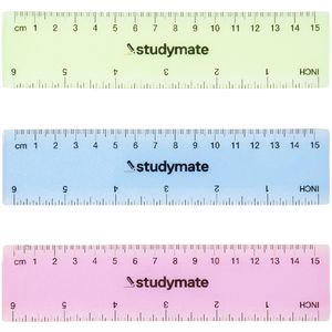 Studymate Plastic Fluoro Ruler 15cm