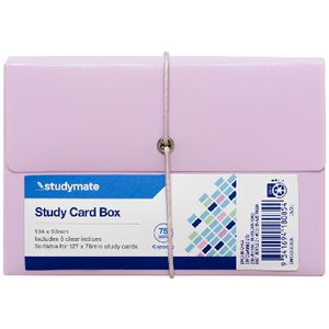 Studymate Study Card Box 127 x 76mm Purple
