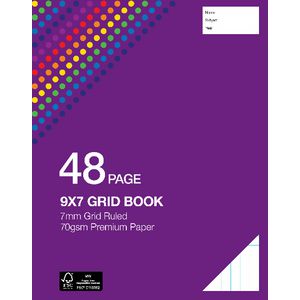 Studymate 9 x 7 Premium Grid 7mm Book NSW/QLD Ruling