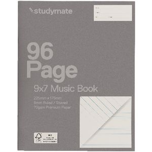 Studymate 9 x 7" Music Book 96 Pages