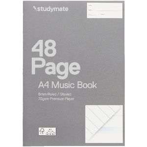 Studymate Premium A4 Music Book 48 Page