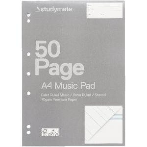 Studymate Premium A4 Music Writing Pad