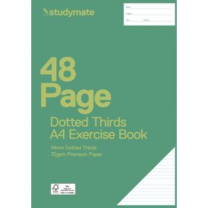 Studymate A4 14mm Dotted Thirds Exercise Book 48 Page