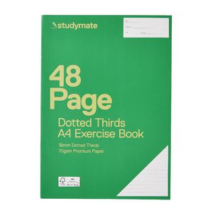 Studymate A4 18mm Dotted Thirds Exercise Book 48 Page