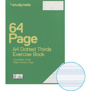 Studymate Premium A4 Dotted Thirds Exercise Book 9mm 64 Page