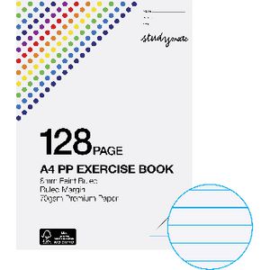 Studymate Premium Clear PP Covered A4 Exercise Book