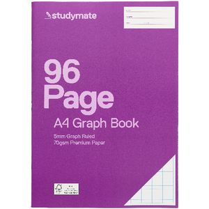 Studymate A4 Premium Graph Book 5mm 96 Page