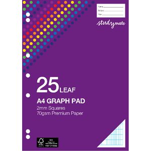 Studymate Premium A4 Graph Pad 2mm