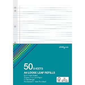 Studymate Premium A4 Loose Leaf Refill 50 Pack