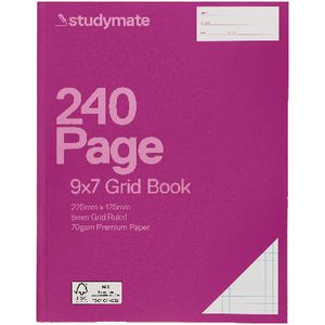 Studymate 9x7 Premium Grid Book NSW Ruling