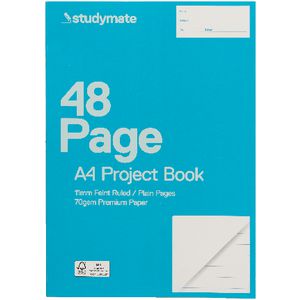 Studymate A4 Premium Project Book 11mm Lines 48 Page