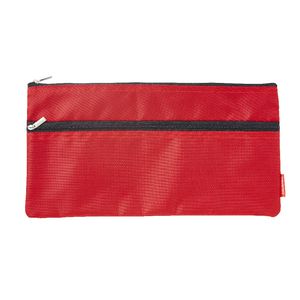 Studymate Twin Zip Pencil Case Medium Red