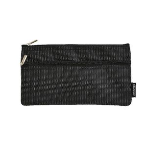 Studymate 2 Zipper Pencil Case Black with White Dots