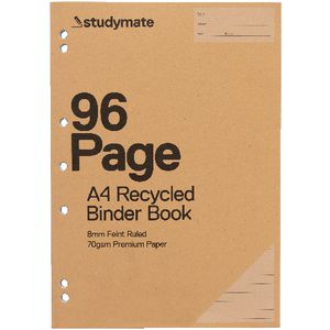 Studymate Premium A4 Recycled Binder Book