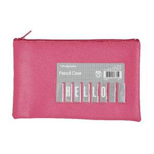 Studymate Single Zip Name Pencil Case Small Pink