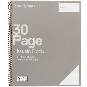 Studymate Premium Spiral Music Book 30 Page