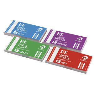 Olympic Check Ticket Books 4 Pack