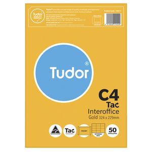 Tudor Interoffice C4 Envelopes Kraft 50 Pack