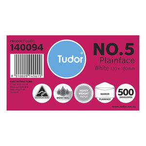 Tudor Heavy Weight Banker Envelopes 130 x 180mm 500 Pack