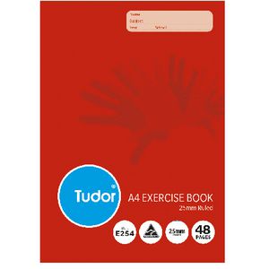 Tudor A4 Exercise Book 25mm Ruled 48 Pages