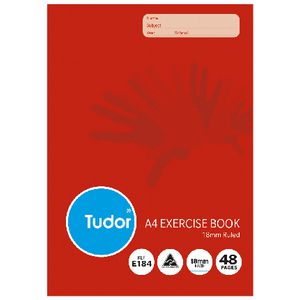 Tudor A4 Exercise Book 18mm Ruled 48 Pages