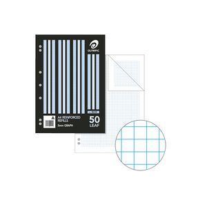 Olympic Graph Looseleaf Refills 5mm 50 Pack