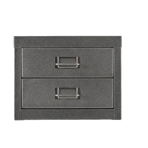 Spencer 2 Drawer Large Cabinet Silver