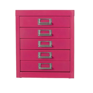 Spencer 5 Drawer Cabinet Pink