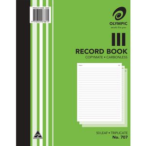 Olympic No.707 Carbonless Triplicate Record Book