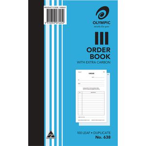 Olympic No.638 Carbon Duplicate Order Book