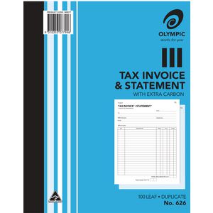 Olympic No. 626 Carbon Invoice and Statement Book 100 Page