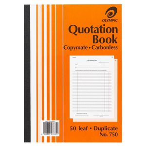 Olympic No.750 Quotation Book Carbonless Duplicate