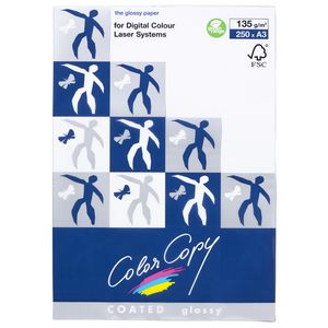Color Copy 135gsm A3 Gloss Copy Paper 250 Sheet Ream