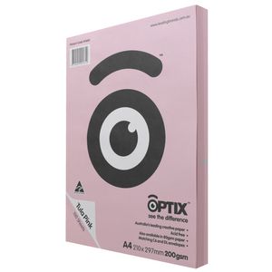 Optix 200gsm A4 Coloured Board Tula Pink 100 Pack