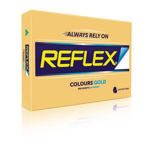 Reflex Colours 80gsm A4 Copy Paper Gold 500 Sheets