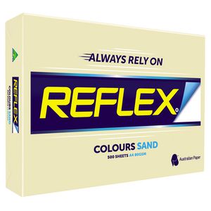 Reflex Colours 80gsm A4 Copy Paper Sand 500 Sheets