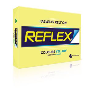 Reflex Colours 80gsm A4 Copy Paper Yellow 500 Sheets