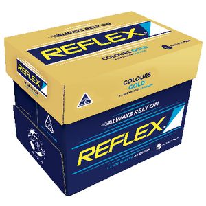 Reflex Coloured 80gsm A4 Copy Paper Gold 5 Ream Carton