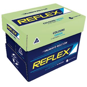 Reflex Coloured 80gsm A4 Copy Paper Green 5 Ream Carton