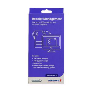Receipt Management 100 Physical and 100 Digital Receipts
