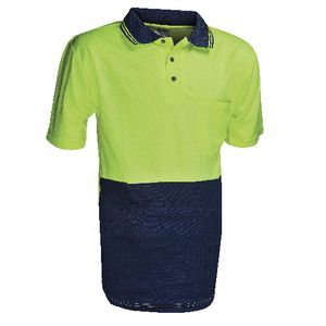 Unisafe High Visibility Polo Shirt XXXL Yellow and Navy