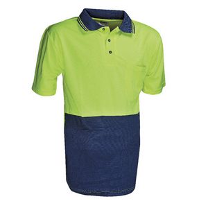 Unisafe High Visibility Polo Shirt XL Yellow and Navy