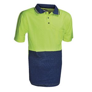 Unisafe High Visibility Polo Shirt XXL Yellow and Navy