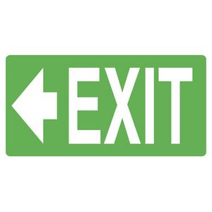 Mills Display Exit Arrow Left Sign 350 x 180 mm