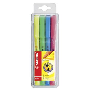 Stabilo Flash Highlighters Assorted 4 Pack