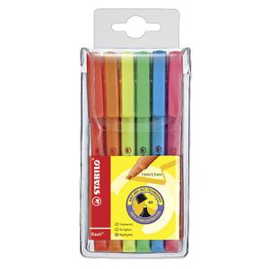 Stabilo Flash Highlighters Assorted 6 Pack